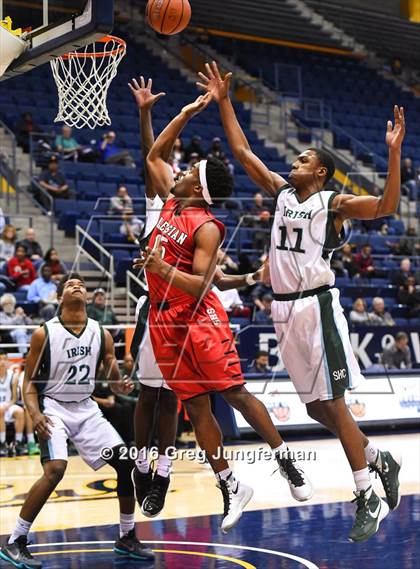 Thumbnail 3 in Salesian College Preparatory vs. Sacred Heart Cathedral Preparatory (MaxPreps MLK Classic) photogallery.