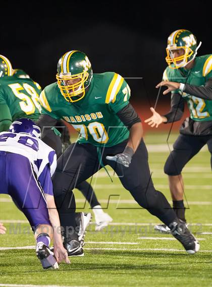 Thumbnail 3 in Madison vs. Bonham (UIL 3A Division Bi-District Playoff) photogallery.