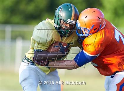 Thumbnail 2 in Louisburg vs. Ravenscroft Scrimmage (Tar River Rumble) photogallery.