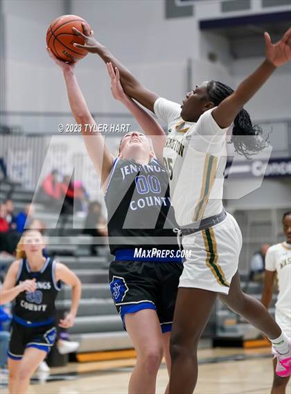 Thumbnail 2 in South Bend Washington vs Jennings County (Sneakers for Santa Shootout) photogallery.