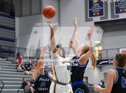 Thumbnail 1 in South Bend Washington vs Jennings County (Sneakers for Santa Shootout) photogallery.