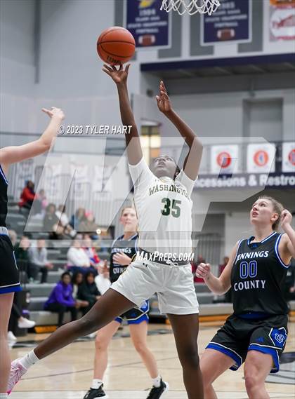 Thumbnail 1 in South Bend Washington vs Jennings County (Sneakers for Santa Shootout) photogallery.