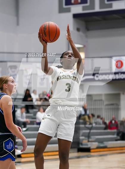 Thumbnail 3 in South Bend Washington vs Jennings County (Sneakers for Santa Shootout) photogallery.