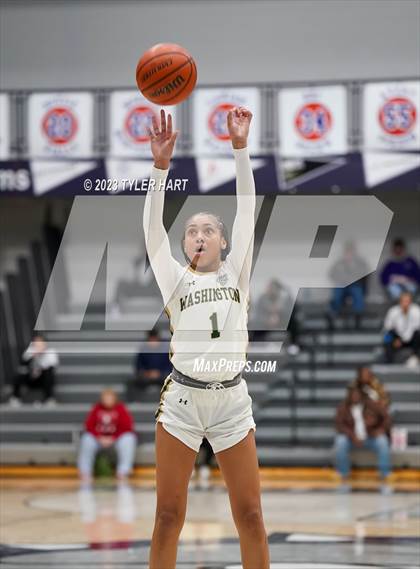 Thumbnail 1 in South Bend Washington vs Jennings County (Sneakers for Santa Shootout) photogallery.