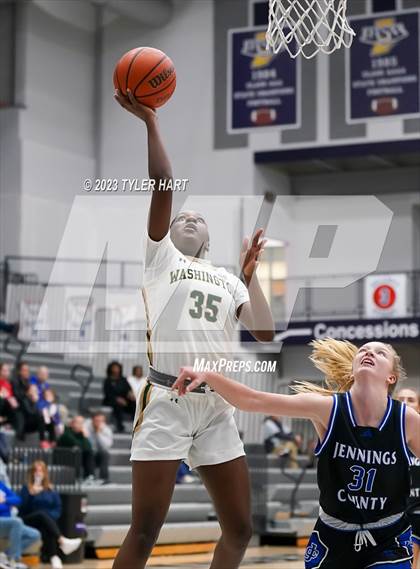 Thumbnail 1 in South Bend Washington vs Jennings County (Sneakers for Santa Shootout) photogallery.