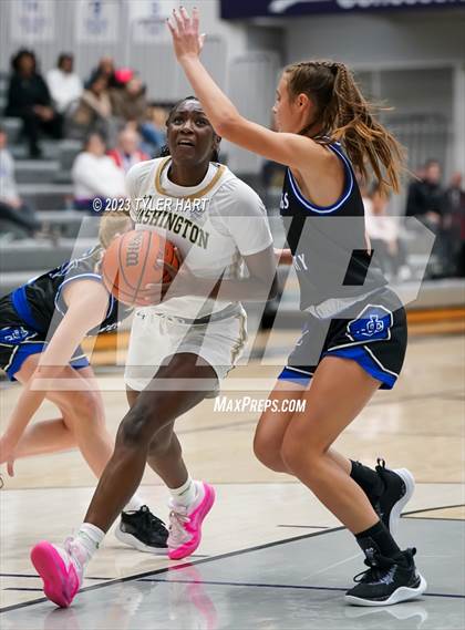 Thumbnail 3 in South Bend Washington vs Jennings County (Sneakers for Santa Shootout) photogallery.