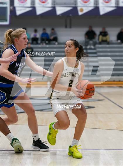 Thumbnail 3 in South Bend Washington vs Jennings County (Sneakers for Santa Shootout) photogallery.