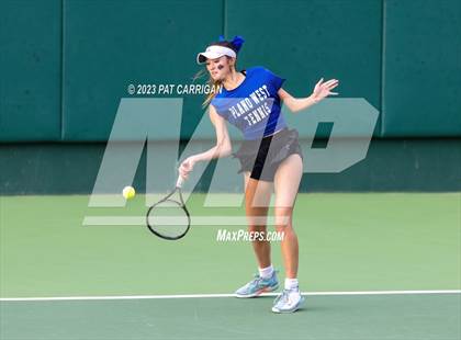 Thumbnail 2 in Plano West vs Houston Memorial (UIL 6A Team Tennis Semifinal) photogallery.