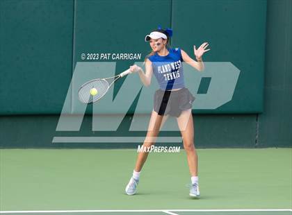 Thumbnail 1 in Plano West vs Houston Memorial (UIL 6A Team Tennis Semifinal) photogallery.
