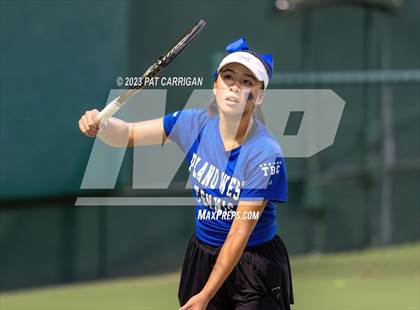 Thumbnail 1 in Plano West vs Houston Memorial (UIL 6A Team Tennis Semifinal) photogallery.