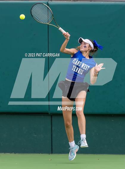 Thumbnail 1 in Plano West vs Houston Memorial (UIL 6A Team Tennis Semifinal) photogallery.