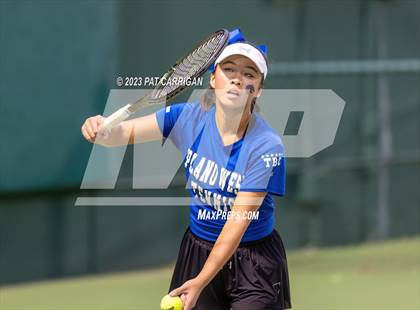 Thumbnail 3 in Plano West vs Houston Memorial (UIL 6A Team Tennis Semifinal) photogallery.