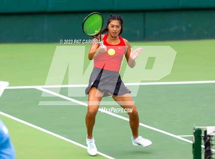 Thumbnail 3 in Plano West vs Houston Memorial (UIL 6A Team Tennis Semifinal) photogallery.