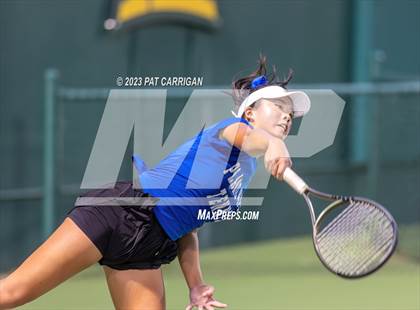 Thumbnail 3 in Plano West vs Houston Memorial (UIL 6A Team Tennis Semifinal) photogallery.