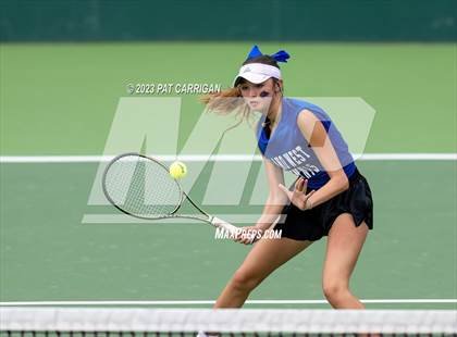 Thumbnail 2 in Plano West vs Houston Memorial (UIL 6A Team Tennis Semifinal) photogallery.