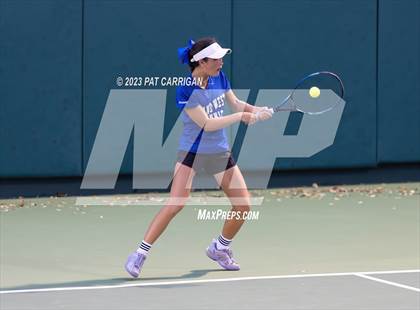 Thumbnail 3 in Plano West vs Houston Memorial (UIL 6A Team Tennis Semifinal) photogallery.