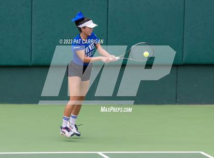Thumbnail 2 in Plano West vs Houston Memorial (UIL 6A Team Tennis Semifinal) photogallery.