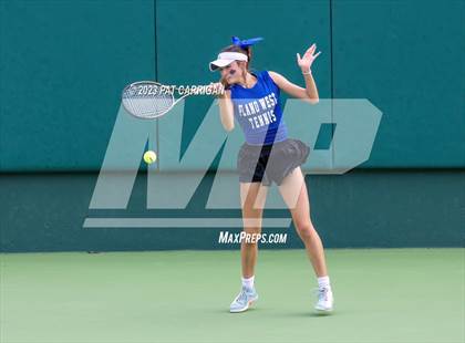 Thumbnail 3 in Plano West vs Houston Memorial (UIL 6A Team Tennis Semifinal) photogallery.
