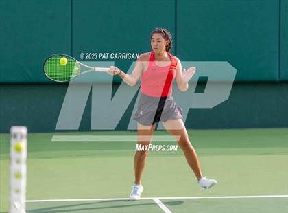 Thumbnail 3 in Plano West vs Houston Memorial (UIL 6A Team Tennis Semifinal) photogallery.