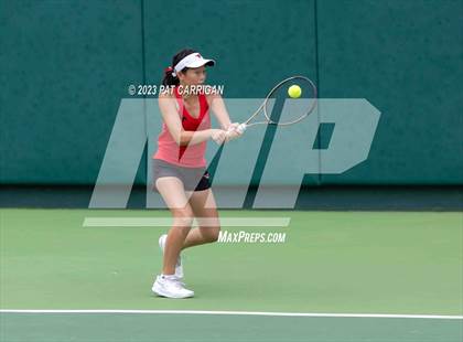 Thumbnail 2 in Plano West vs Houston Memorial (UIL 6A Team Tennis Semifinal) photogallery.