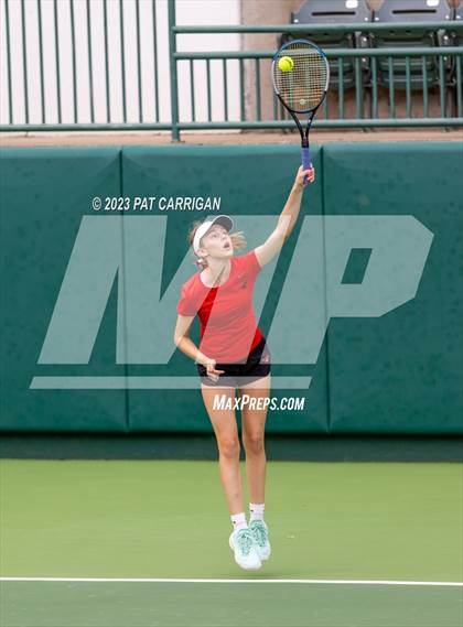 Thumbnail 3 in Plano West vs Houston Memorial (UIL 6A Team Tennis Semifinal) photogallery.