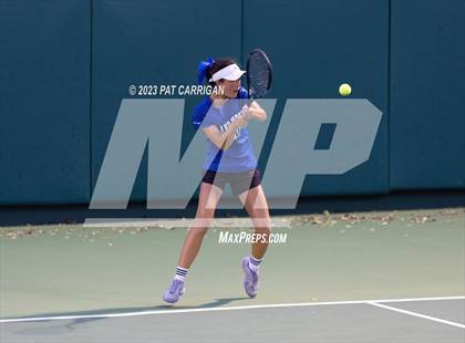 Thumbnail 3 in Plano West vs Houston Memorial (UIL 6A Team Tennis Semifinal) photogallery.