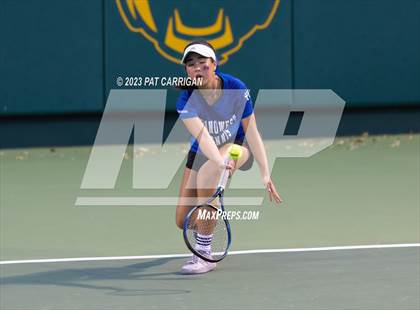 Thumbnail 3 in Plano West vs Houston Memorial (UIL 6A Team Tennis Semifinal) photogallery.