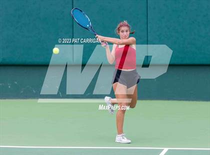 Thumbnail 2 in Plano West vs Houston Memorial (UIL 6A Team Tennis Semifinal) photogallery.