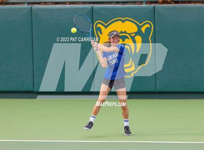 Thumbnail 3 in Plano West vs Houston Memorial (UIL 6A Team Tennis Semifinal) photogallery.