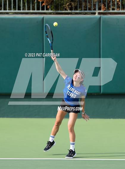 Thumbnail 2 in Plano West vs Houston Memorial (UIL 6A Team Tennis Semifinal) photogallery.