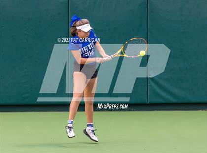 Thumbnail 3 in Plano West vs Houston Memorial (UIL 6A Team Tennis Semifinal) photogallery.