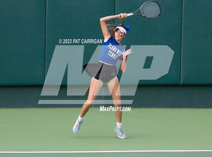Thumbnail 2 in Plano West vs Houston Memorial (UIL 6A Team Tennis Semifinal) photogallery.