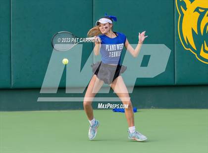 Thumbnail 2 in Plano West vs Houston Memorial (UIL 6A Team Tennis Semifinal) photogallery.