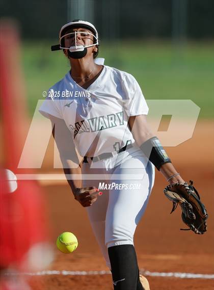 Thumbnail 3 in Strong Rock Christian vs. Calvary Christian (GIAA 4A Final) photogallery.