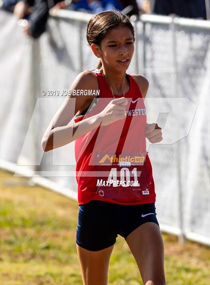 Thumbnail 2 in CIF Central Section Cross Country Championships (Girls D2 Race) photogallery.