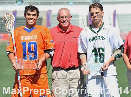 Thumbnail 1 in Marvin Ridge vs. Cardinal Gibbons (NCHSAA 1/2/3A Final) photogallery.