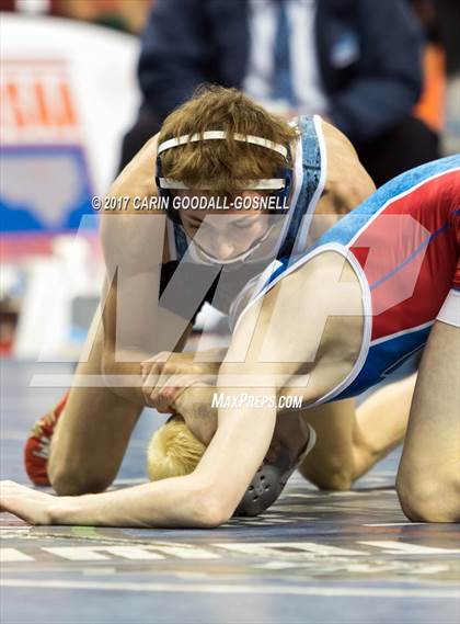 Thumbnail 3 in NCHSAA 3A Wrestling Championships photogallery.
