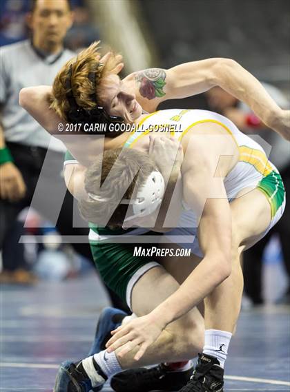 Thumbnail 3 in NCHSAA 3A Wrestling Championships photogallery.