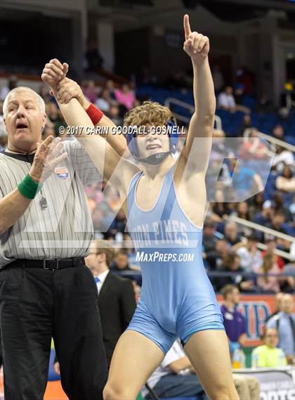 Thumbnail 1 in NCHSAA 3A Wrestling Championships photogallery.