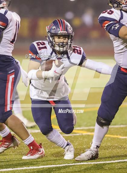 Thumbnail 3 in San Joaquin Memorial @ Tulare Union (CIF 2-A NorCal Championship) photogallery.
