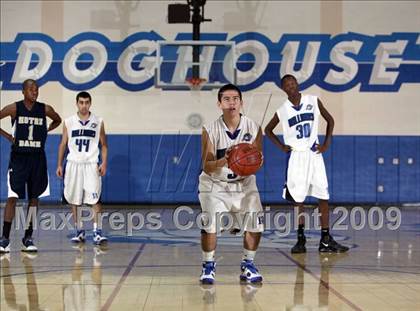 Thumbnail 1 in Notre Dame vs. Burbank (Burbank Tip-Off Classic) photogallery.