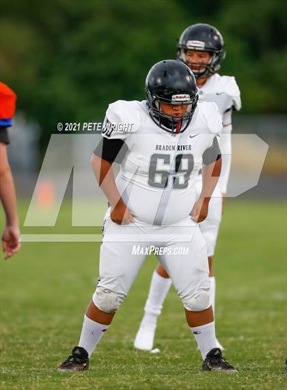 Thumbnail 1 in Braden River vs Southeast JV Football photogallery.