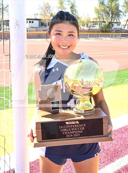 Thumbnail 3 in Scottsdale Christian Academy vs. Scottsdale Preparatory Academy (AIA 2A Final - Awards) photogallery.