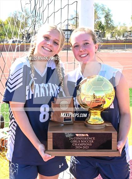 Thumbnail 2 in Scottsdale Christian Academy vs. Scottsdale Preparatory Academy (AIA 2A Final - Awards) photogallery.