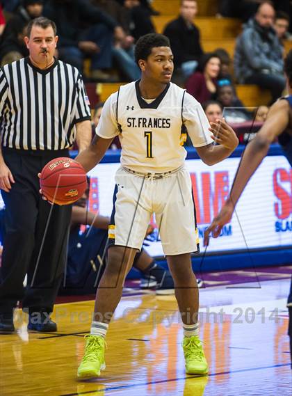 Thumbnail 1 in St. John Bosco vs. St. Frances Academy (Spalding Hoophall Classic) photogallery.