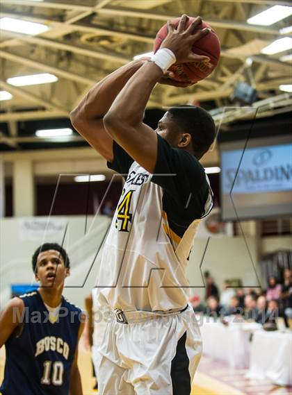 Thumbnail 3 in St. John Bosco vs. St. Frances Academy (Spalding Hoophall Classic) photogallery.