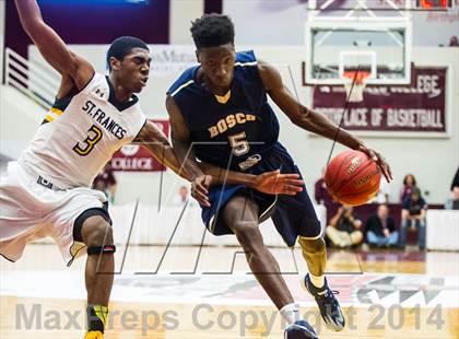 Thumbnail 3 in St. John Bosco vs. St. Frances Academy (Spalding Hoophall Classic) photogallery.