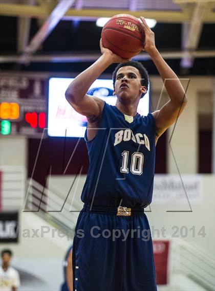 Thumbnail 2 in St. John Bosco vs. St. Frances Academy (Spalding Hoophall Classic) photogallery.
