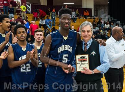 Thumbnail 1 in St. John Bosco vs. St. Frances Academy (Spalding Hoophall Classic) photogallery.