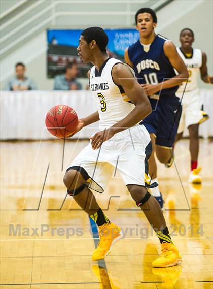 Thumbnail 3 in St. John Bosco vs. St. Frances Academy (Spalding Hoophall Classic) photogallery.